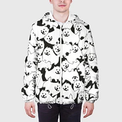 Куртка с капюшоном мужская Undertale Annoying dog, цвет: 3D-белый — фото 2