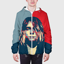 Куртка с капюшоном мужская Kurt Cobain, цвет: 3D-белый — фото 2