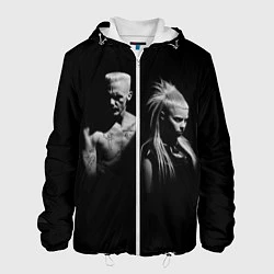 Куртка с капюшоном мужская Die Antwoord: Black, цвет: 3D-белый