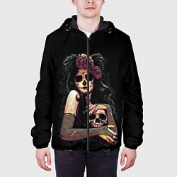 Куртка с капюшоном мужская Девушка, цвет: 3D-черный — фото 2