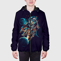 Куртка с капюшоном мужская Космический удар, цвет: 3D-черный — фото 2