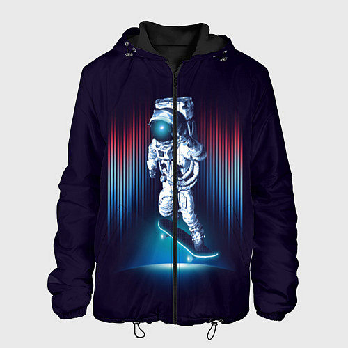 Мужская куртка Космический скейтбордист / 3D-Черный – фото 1