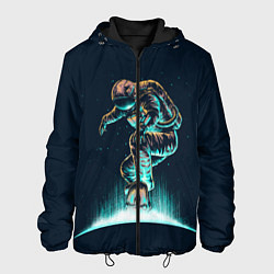 Куртка с капюшоном мужская Планетарный скейтбординг, цвет: 3D-черный