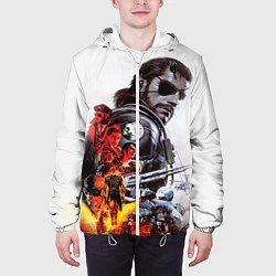Куртка с капюшоном мужская Metal gear solid 2, цвет: 3D-белый — фото 2