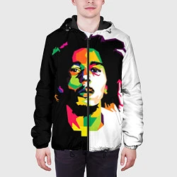 Куртка с капюшоном мужская Bob Marley: Colors, цвет: 3D-черный — фото 2