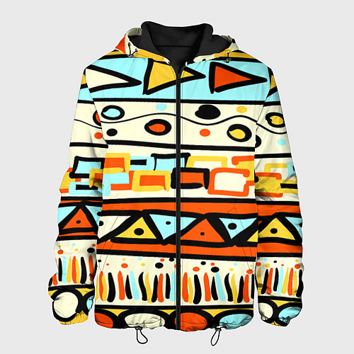 Мужская куртка Узор Африки / 3D-Черный – фото 1