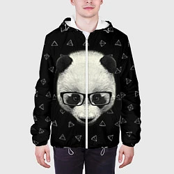 Куртка с капюшоном мужская Умная панда, цвет: 3D-белый — фото 2