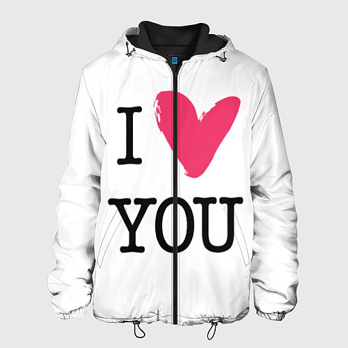 Мужская куртка I Iove you / 3D-Черный – фото 1