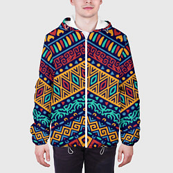 Куртка с капюшоном мужская Африка, цвет: 3D-белый — фото 2