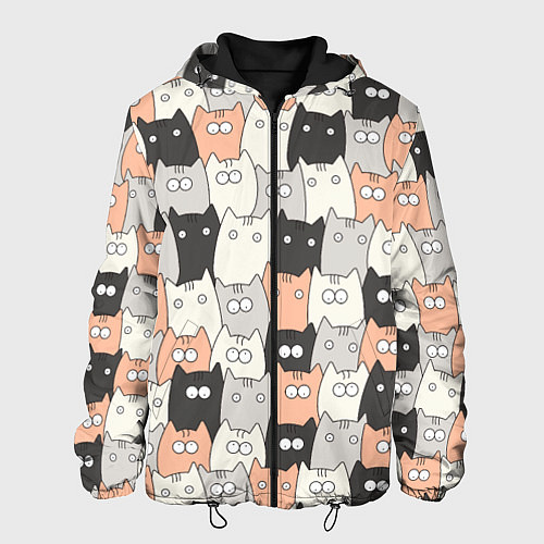Мужская куртка Котики / 3D-Черный – фото 1
