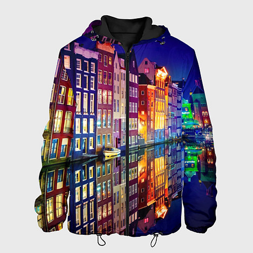 Мужская куртка Амстердама - Нидерланды / 3D-Черный – фото 1