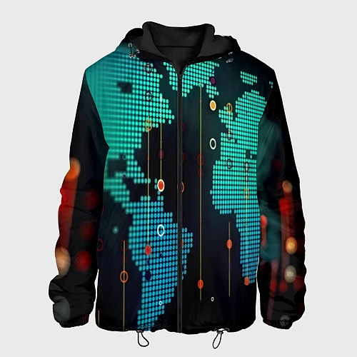 Мужская куртка Digital world / 3D-Черный – фото 1