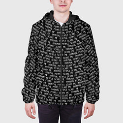 Куртка с капюшоном мужская Normal people scare me, цвет: 3D-черный — фото 2