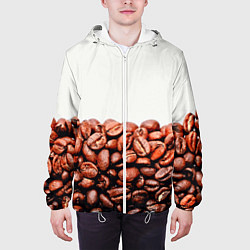Куртка с капюшоном мужская Coffee, цвет: 3D-белый — фото 2