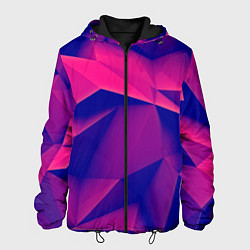 Куртка с капюшоном мужская Violet polygon, цвет: 3D-черный