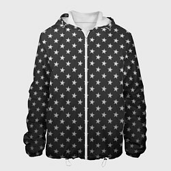 Куртка с капюшоном мужская Black Milk: Stars Black, цвет: 3D-белый