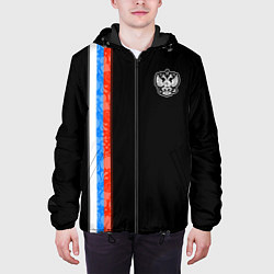 Куртка с капюшоном мужская Russia - Black collection 2023, цвет: 3D-черный — фото 2