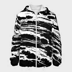 Куртка с капюшоном мужская Gray color abstract, цвет: 3D-белый