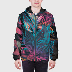 Куртка с капюшоном мужская Авангард страсти, цвет: 3D-черный — фото 2