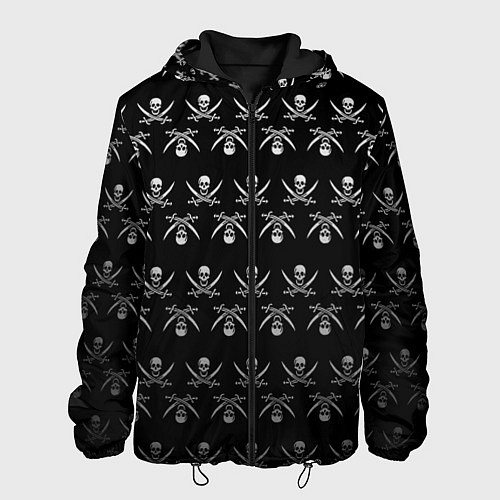 Мужская куртка Пиратский pattern / 3D-Черный – фото 1
