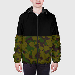 Куртка с капюшоном мужская Лесной Камуфляж 1, цвет: 3D-черный — фото 2