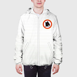 Куртка с капюшоном мужская A S Roma - WHITE N 98 NEW 2022, цвет: 3D-белый — фото 2