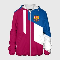 Куртка с капюшоном мужская FC Barcelona 2018, цвет: 3D-белый