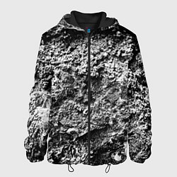 Куртка с капюшоном мужская Серая текстура, цвет: 3D-черный