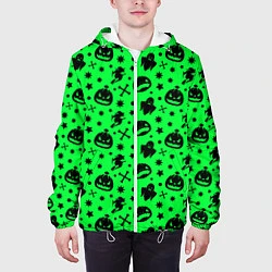 Куртка с капюшоном мужская Хэллоуин кислота, цвет: 3D-белый — фото 2