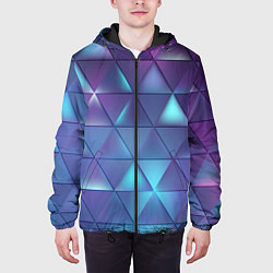 Куртка с капюшоном мужская Beautiful abstract, цвет: 3D-черный — фото 2
