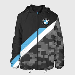 Куртка с капюшоном мужская BMW: Pixel Military, цвет: 3D-черный