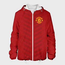 Куртка с капюшоном мужская Manchester United: Red Lines, цвет: 3D-белый