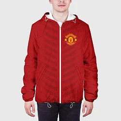 Куртка с капюшоном мужская Manchester United: Red Lines, цвет: 3D-белый — фото 2