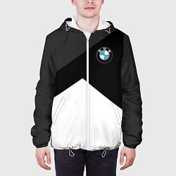 Куртка с капюшоном мужская BMW 2018 SportWear 3, цвет: 3D-белый — фото 2