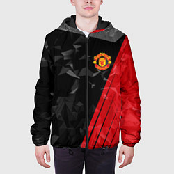 Куртка с капюшоном мужская FC Manchester United: Abstract, цвет: 3D-черный — фото 2