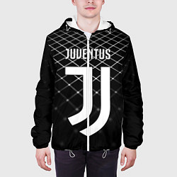 Куртка с капюшоном мужская FC Juventus: Black Lines, цвет: 3D-белый — фото 2