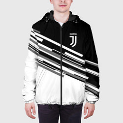 Куртка с капюшоном мужская FC Juventus: B&W Line, цвет: 3D-черный — фото 2