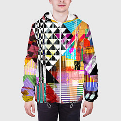 Куртка с капюшоном мужская RGB Geometry, цвет: 3D-белый — фото 2