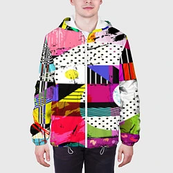 Куртка с капюшоном мужская Pop ART COLOR COLLECTION, цвет: 3D-белый — фото 2