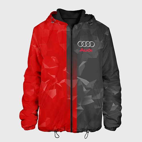 Мужская куртка Audi: Red & Grey poly / 3D-Черный – фото 1