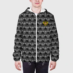 Куртка с капюшоном мужская Russia Pattern, цвет: 3D-белый — фото 2