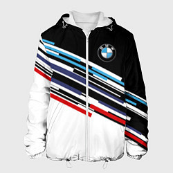 Куртка с капюшоном мужская BMW BRAND COLOR БМВ, цвет: 3D-белый