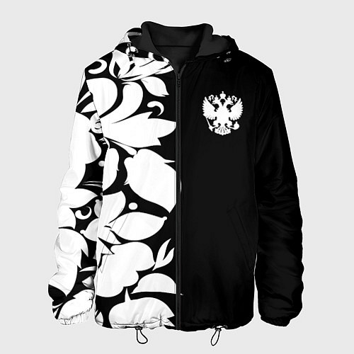 Мужская куртка Russia: B&W Floral / 3D-Черный – фото 1