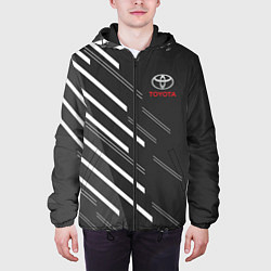 Куртка с капюшоном мужская Toyota: White Rays, цвет: 3D-черный — фото 2