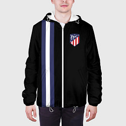 Куртка с капюшоном мужская FC Atletico Madrid: Blue Line, цвет: 3D-белый — фото 2