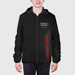 Куртка с капюшоном мужская Audi: Sport Line, цвет: 3D-черный — фото 2