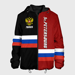 Куртка с капюшоном мужская St.Petersburg, Russia, цвет: 3D-черный