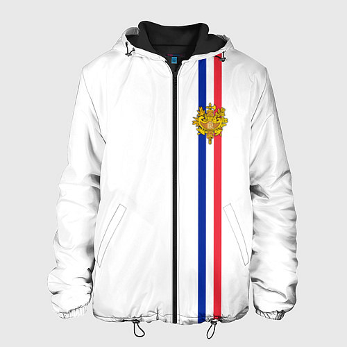 Мужская куртка Франция: лента с гербом / 3D-Черный – фото 1