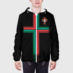 Куртка с капюшоном мужская Сборная Португалии: Альтернатива ЧМ-2018, цвет: 3D-белый — фото 2