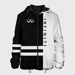 Куртка с капюшоном мужская Infiniti: B&W Lines, цвет: 3D-черный